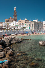 beach in the oldtown of Monopoli in Puglia