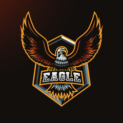 Eagle logo mascot for esport and sport