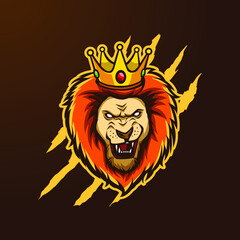 Lion Head mascot logo for eSport