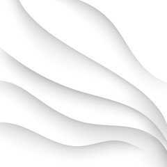 abstract wave paper cut white background