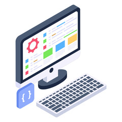 
A modern style icon of website infographic

