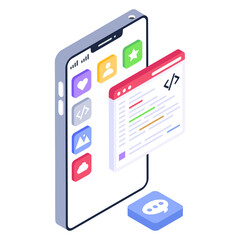 
An icon design of mobile apps 

