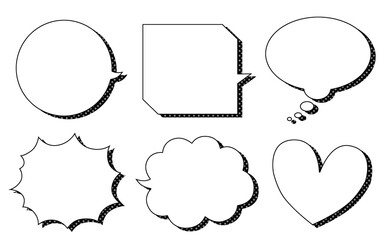 Fototapeta premium 吹き出しセット イラスト素材