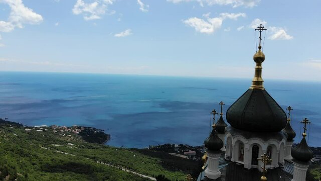Top view Church of the Resurrection in Foros. Crimea