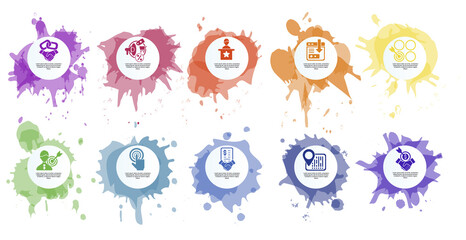 Infographic Affiliate Marketing template. Icons in different colors. Include Affiliate Link, Attribution, Authority Site, Landing Page and others.