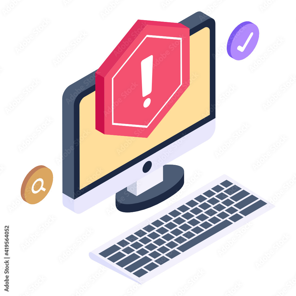 Wall mural trendy vector design of system alert