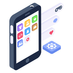 
An icon design of mobile apps 

