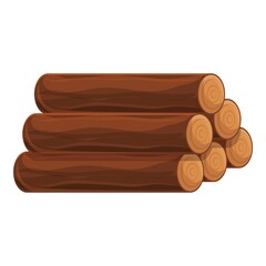 Wood for paper icon. Cartoon of wood for paper vector icon for web design isolated on white background