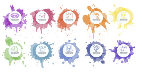 Infographic Customer Service template. Icons in different colors. Include Ivr, Solution, Touchpoint, Outsourcing and others.