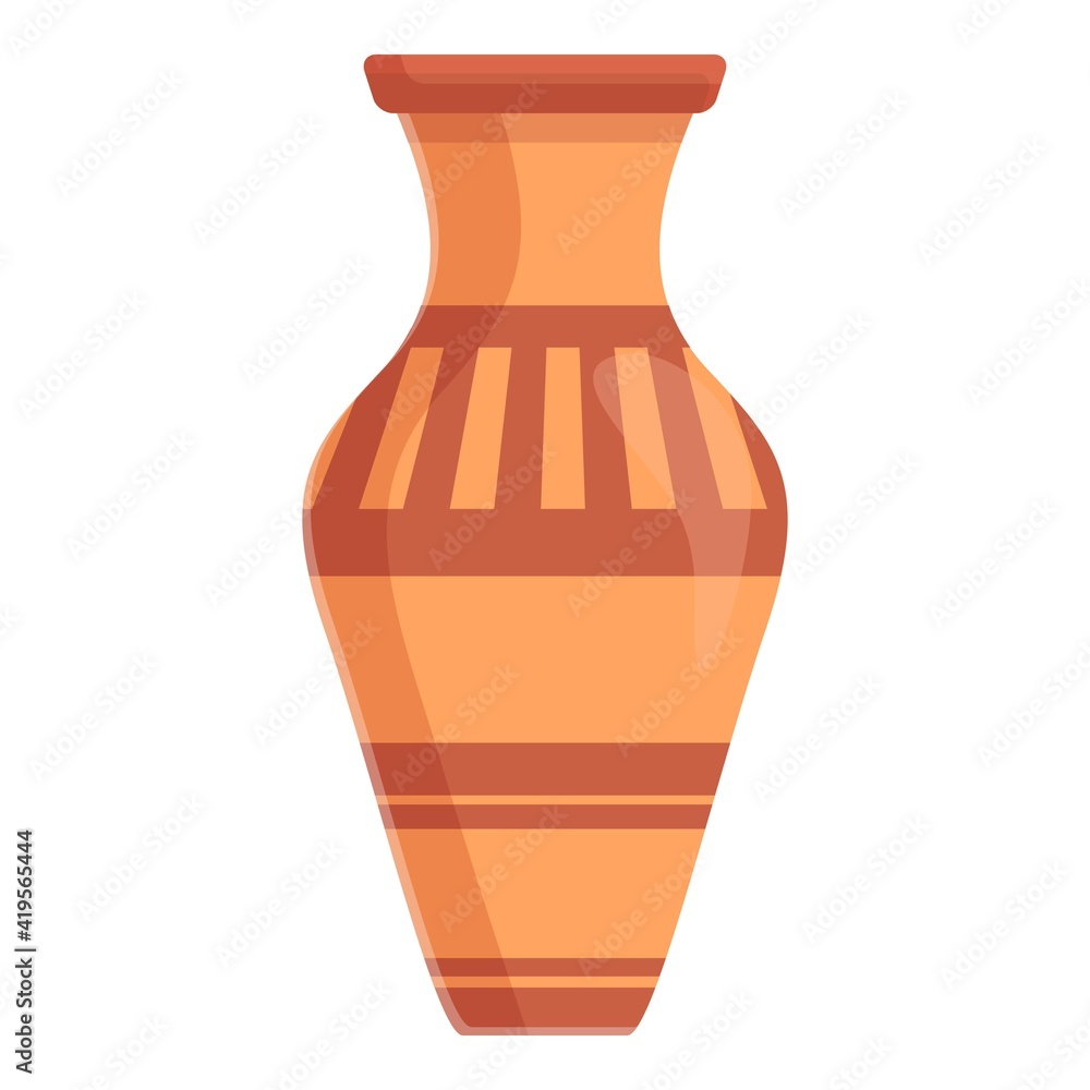 Poster amphora design icon. cartoon of amphora design vector icon for web design isolated on white backgrou