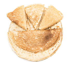 freshly baked pancakes on a white plate