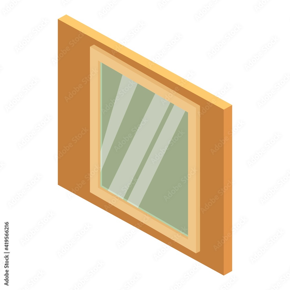 Poster clean window icon. isometric illustration of clean window vector icon for web