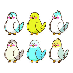 Set of birds Illustration