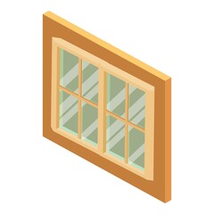 Office window icon. Isometric illustration of office window vector icon for web