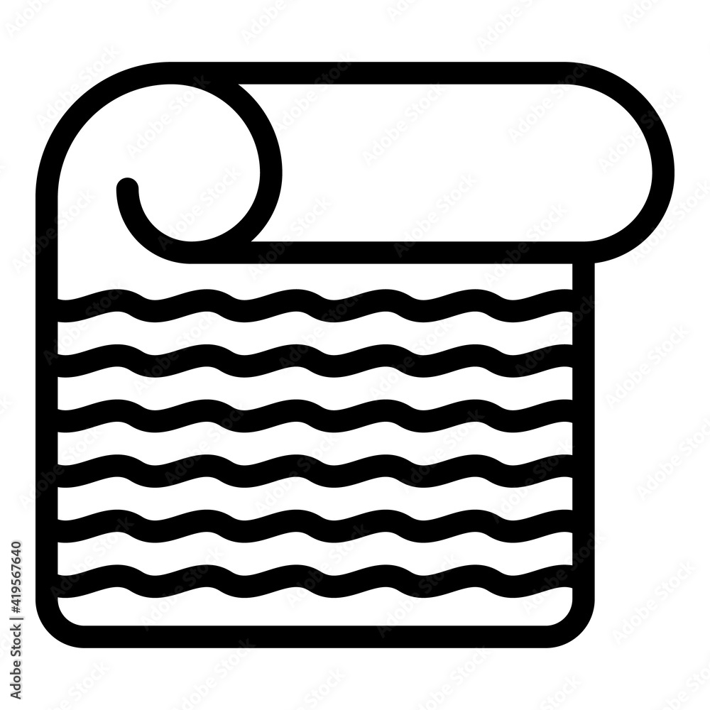 Poster exercise mat icon. outline exercise mat vector icon for web design isolated on white background