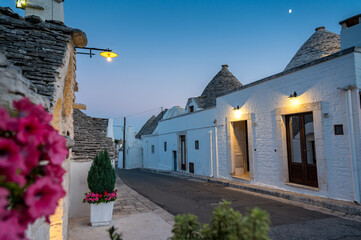 traditional Trulli alley in Alberobello, Puglia