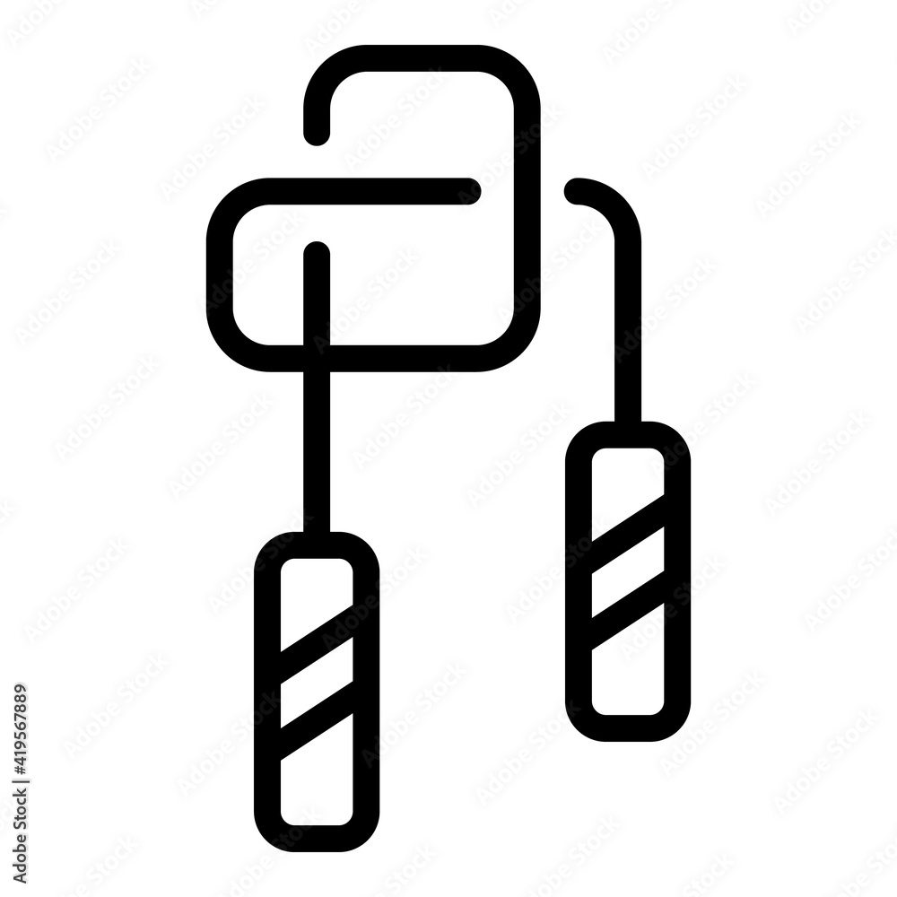 Poster jumping rope icon. outline jumping rope vector icon for web design isolated on white background