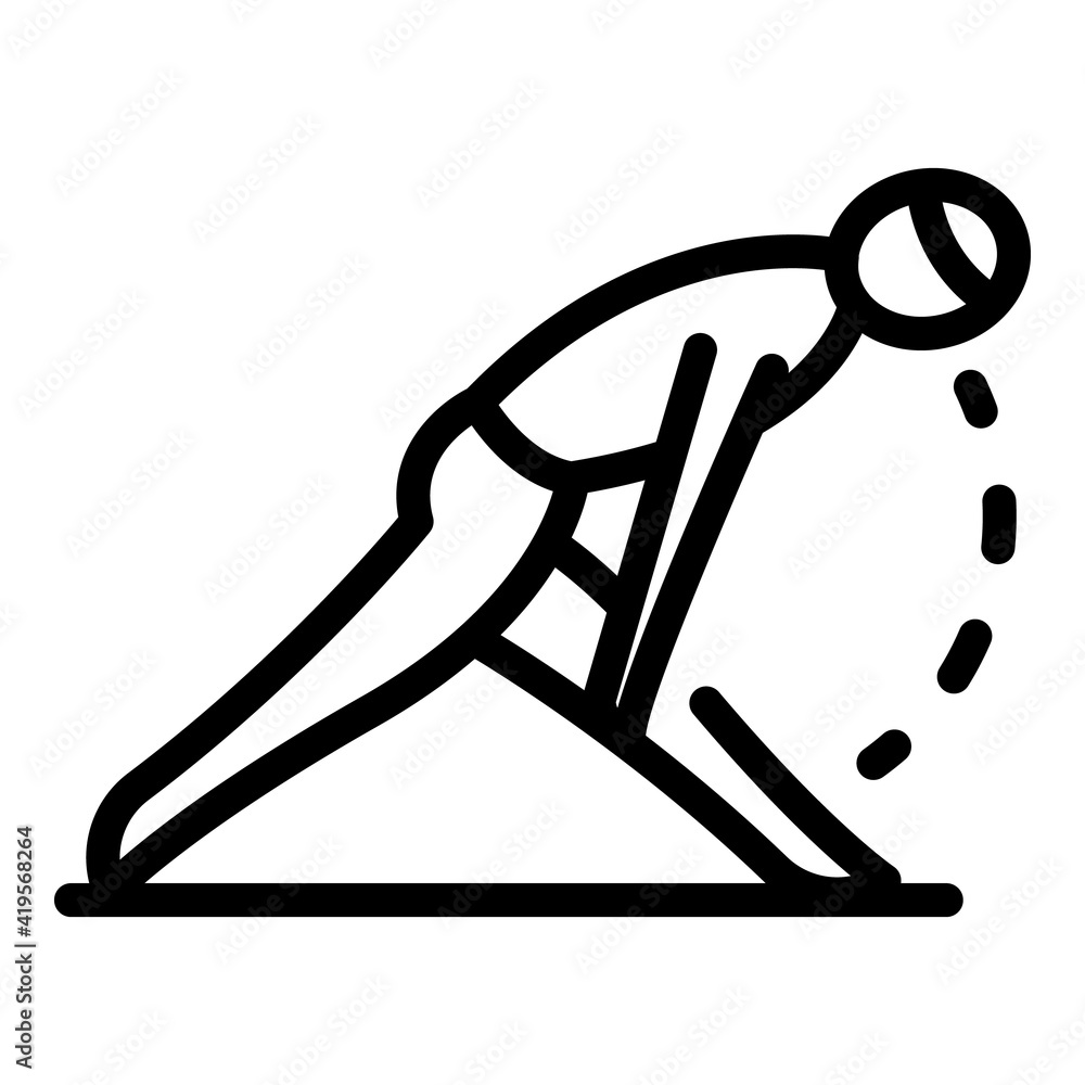Poster stretch pilates icon. outline stretch pilates vector icon for web design isolated on white backgroun