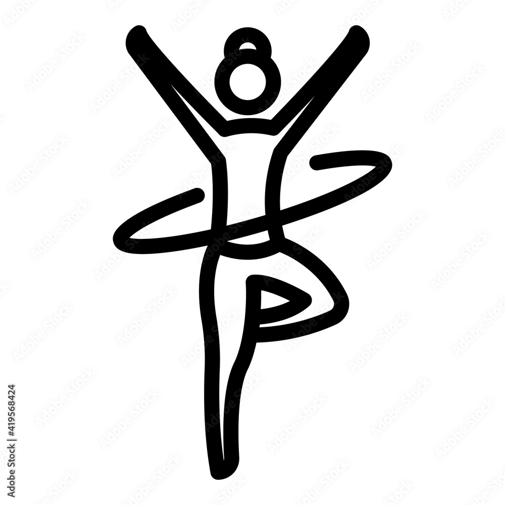 Poster pilates activity icon. outline pilates activity vector icon for web design isolated on white backgro
