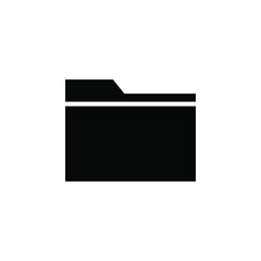 Folder vector icon. File symbol. Document archive sign. Web and application interface button. Isolated on white background.