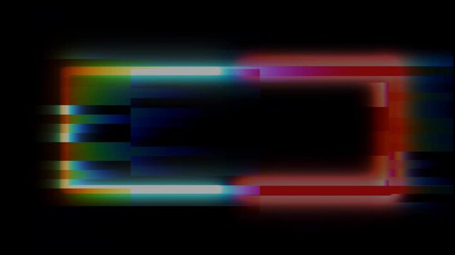 TV Series COLORFUL neon glow color moving seamless art loop with flickering background. abstract motion screen background animated box shapes HD loop lines design 4K laser show looped animation ultrav