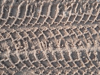 tracks in sand