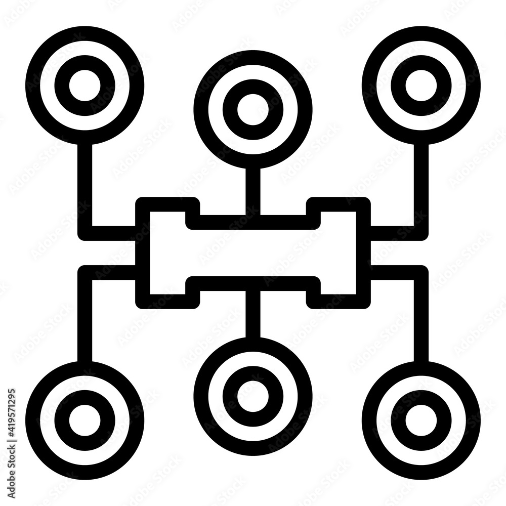 Poster digital target audience icon. outline digital target audience vector icon for web design isolated on