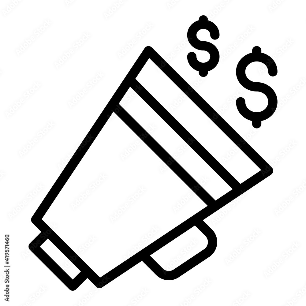 Poster research target audience icon. outline research target audience vector icon for web design isolated 
