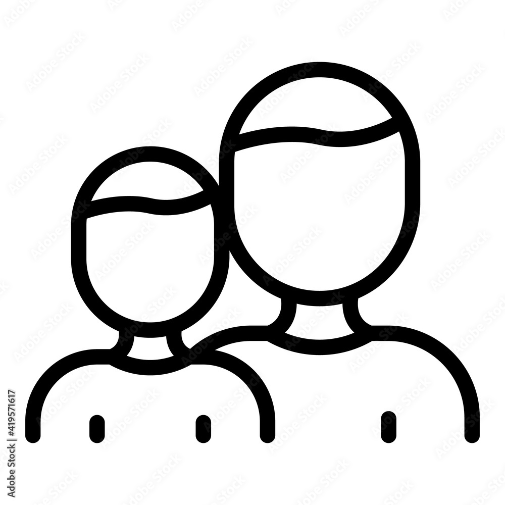 Poster public target audience icon. outline public target audience vector icon for web design isolated on w