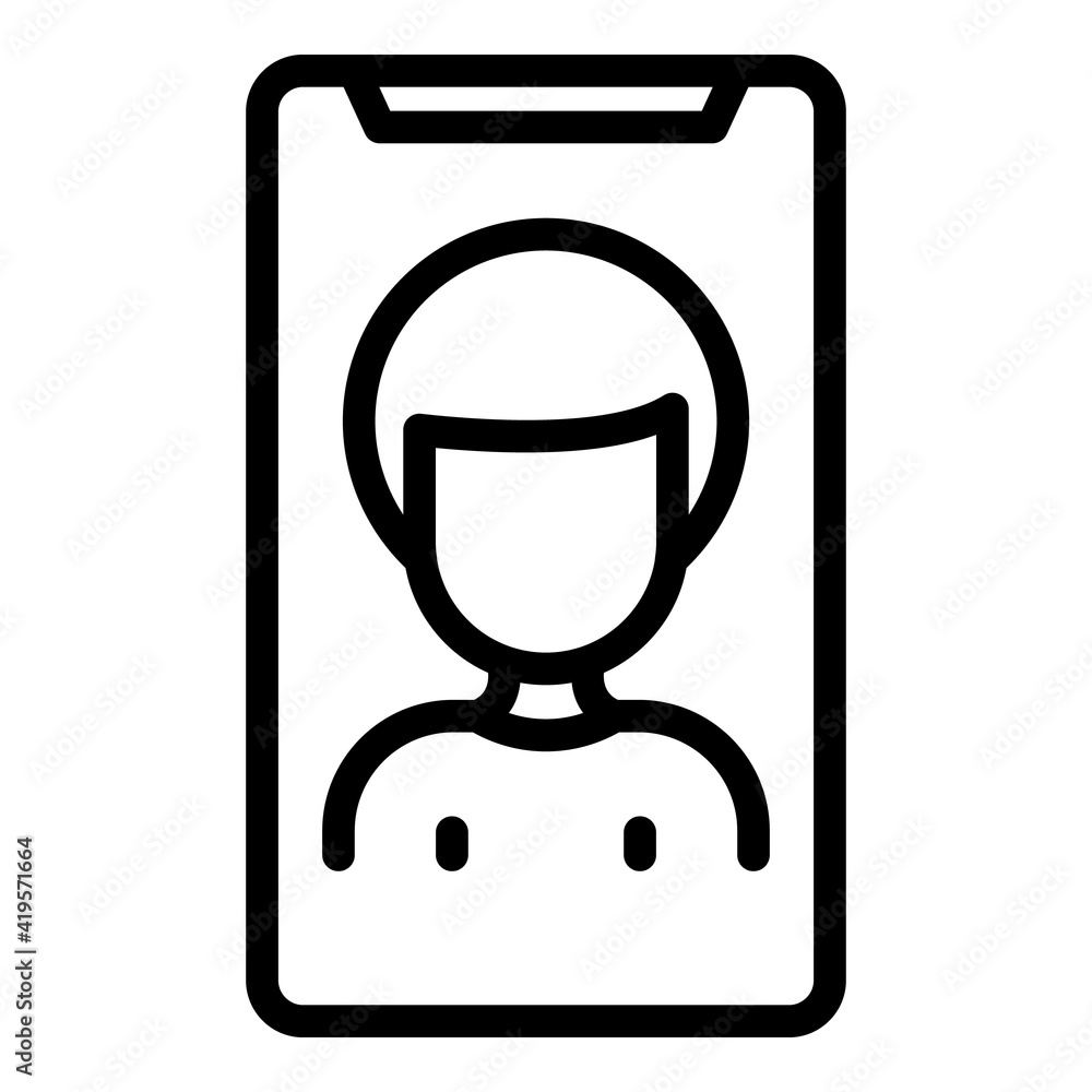 Poster smartphone target audience icon. outline smartphone target audience vector icon for web design isola