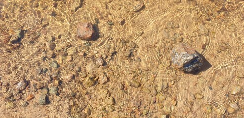 water over sand