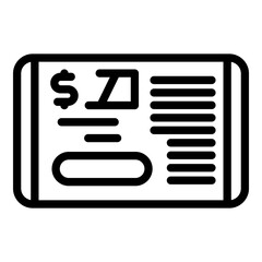 Transfer money icon. Outline Transfer money vector icon for web design isolated on white background