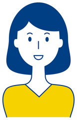 笑顔の女性のベクターイラスト