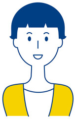 笑顔の女性のベクターイラスト