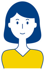 笑顔の女性のベクターイラスト