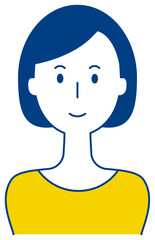 笑顔の女性のベクターイラスト