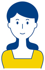 笑顔の女性のベクターイラスト