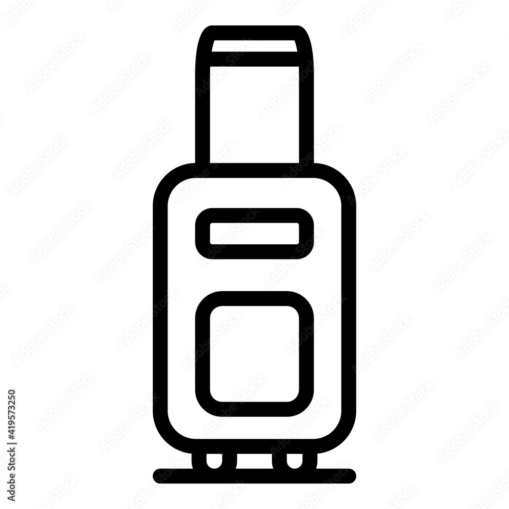 Poster baggage icon. outline baggage vector icon for web design isolated on white background