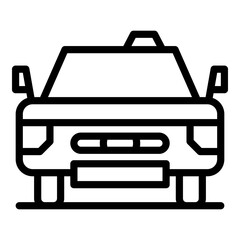 Airport transfer car icon. Outline airport transfer car vector icon for web design isolated on white background