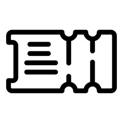 Online shop voucher icon. Outline online shop voucher vector icon for web design isolated on white background