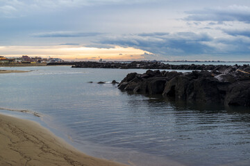 Matinée orageuse en bord de mer 
