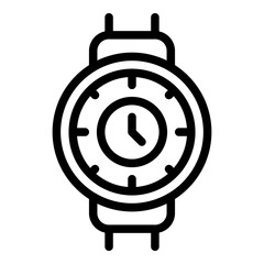 Hour time management icon. Outline Hour time management vector icon for web design isolated on white background