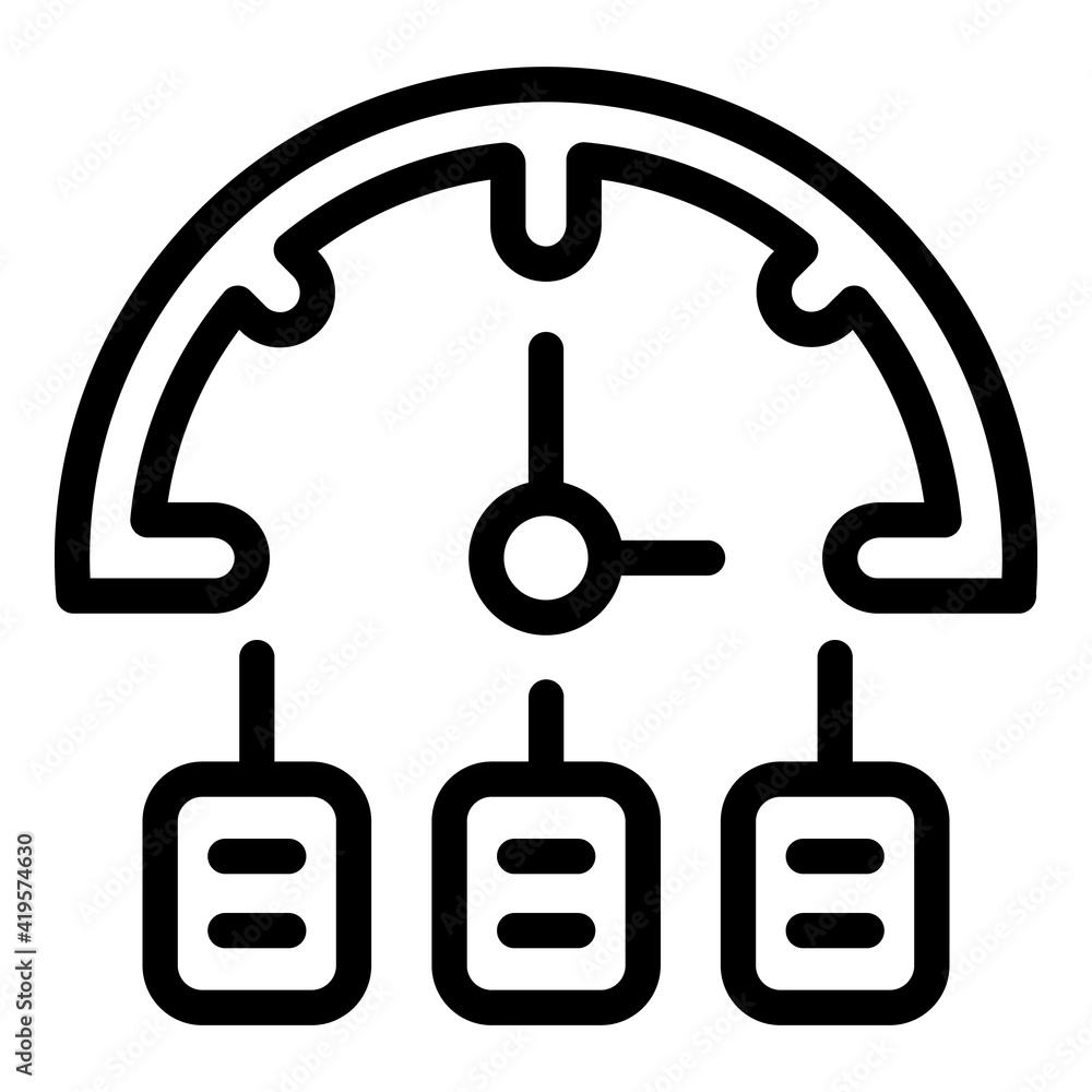 Poster control time management icon. outline control time management vector icon for web design isolated on