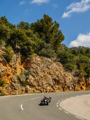 ses barques, a bar with spectacular  view onto the port of Soller that has a special curve in the...