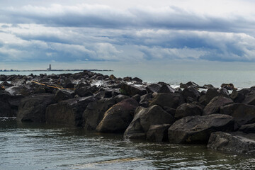 Matinée orageuse en bord de mer 