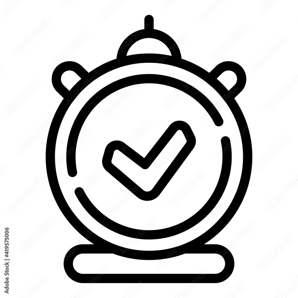 Poster approved time management icon. outline approved time management vector icon for web design isolated 