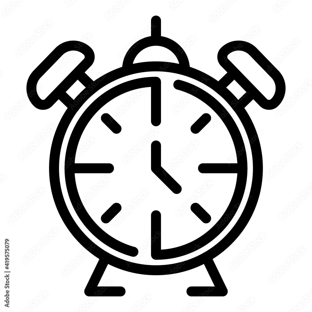 Poster home alarm clock icon. outline home alarm clock vector icon for web design isolated on white backgro