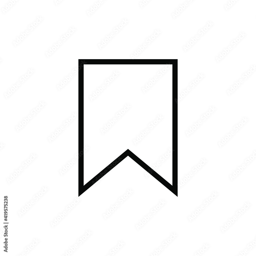Poster bookmark vector icon. reading mark symbol. read note book sign. web and application interface button