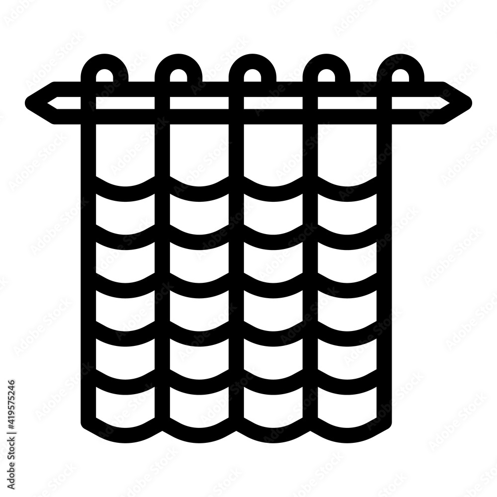 Poster knitting process icon. outline knitting process vector icon for web design isolated on white backgro