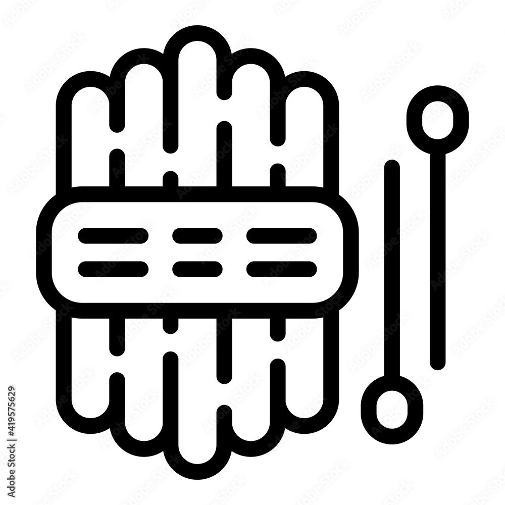 Poster knitting element icon. outline knitting element vector icon for web design isolated on white backgro